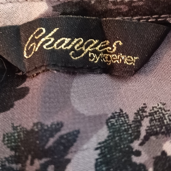 Grey Floral Tunic and Cami Set - Size 18 - Picture 4 of 6